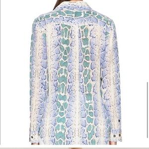 Equipment Ampara Blue Slim Signature Python Skin Snakeskin Print S|New - no tags